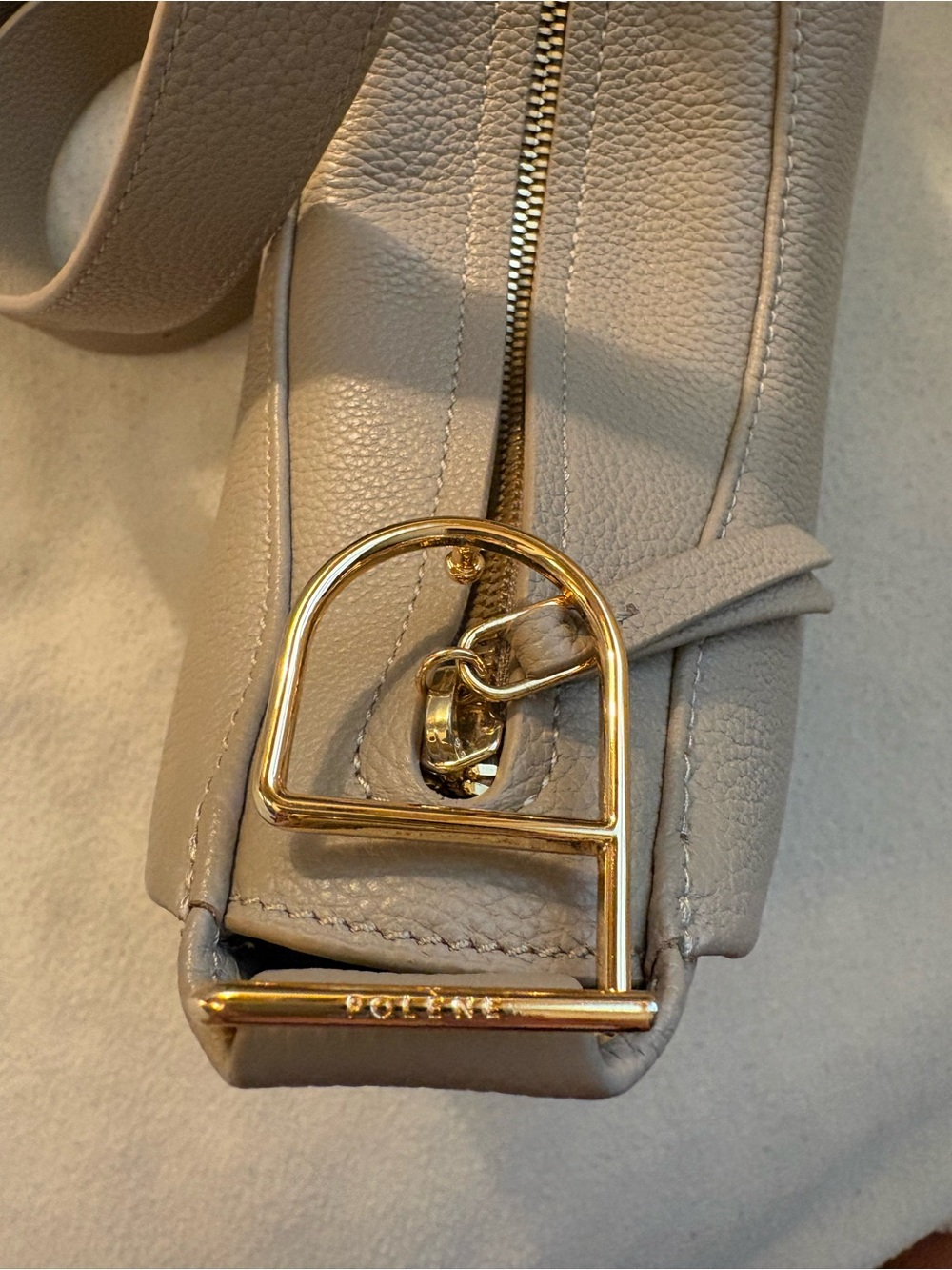 Polène Taupe Umi Bag with Gold Hardware - Picture 6 of 12